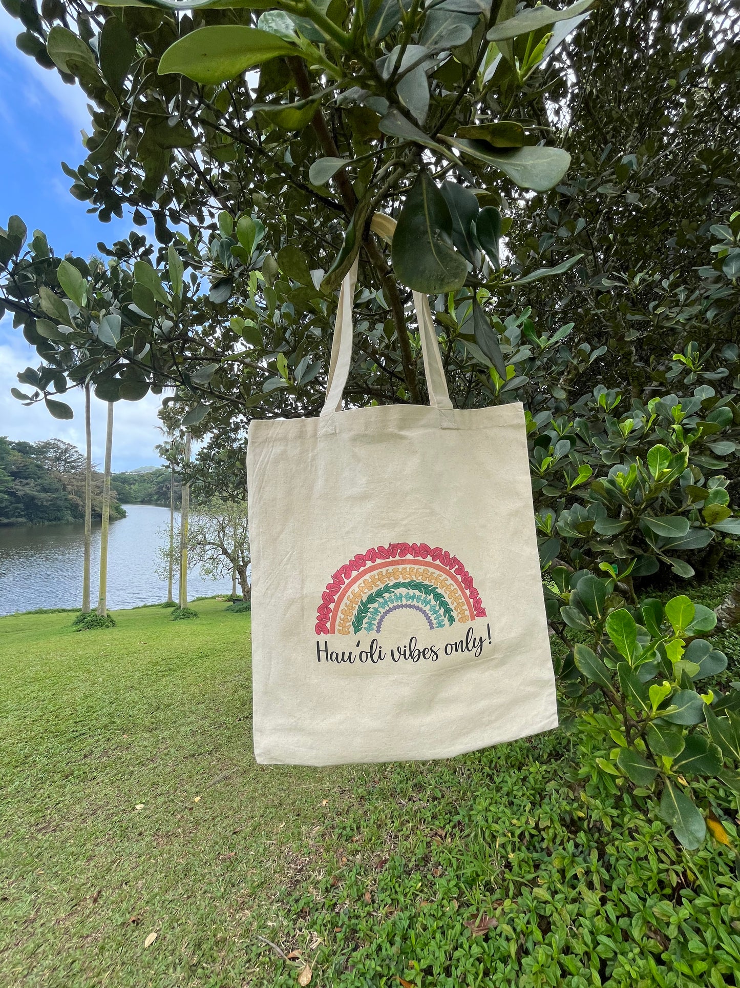 Hauʻoli Vibes Only Tote Bag