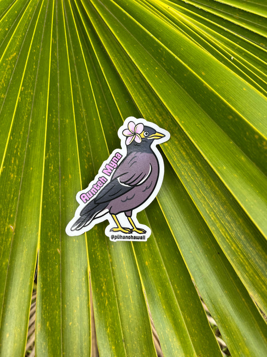 Aunteh Myna Bird Sticker